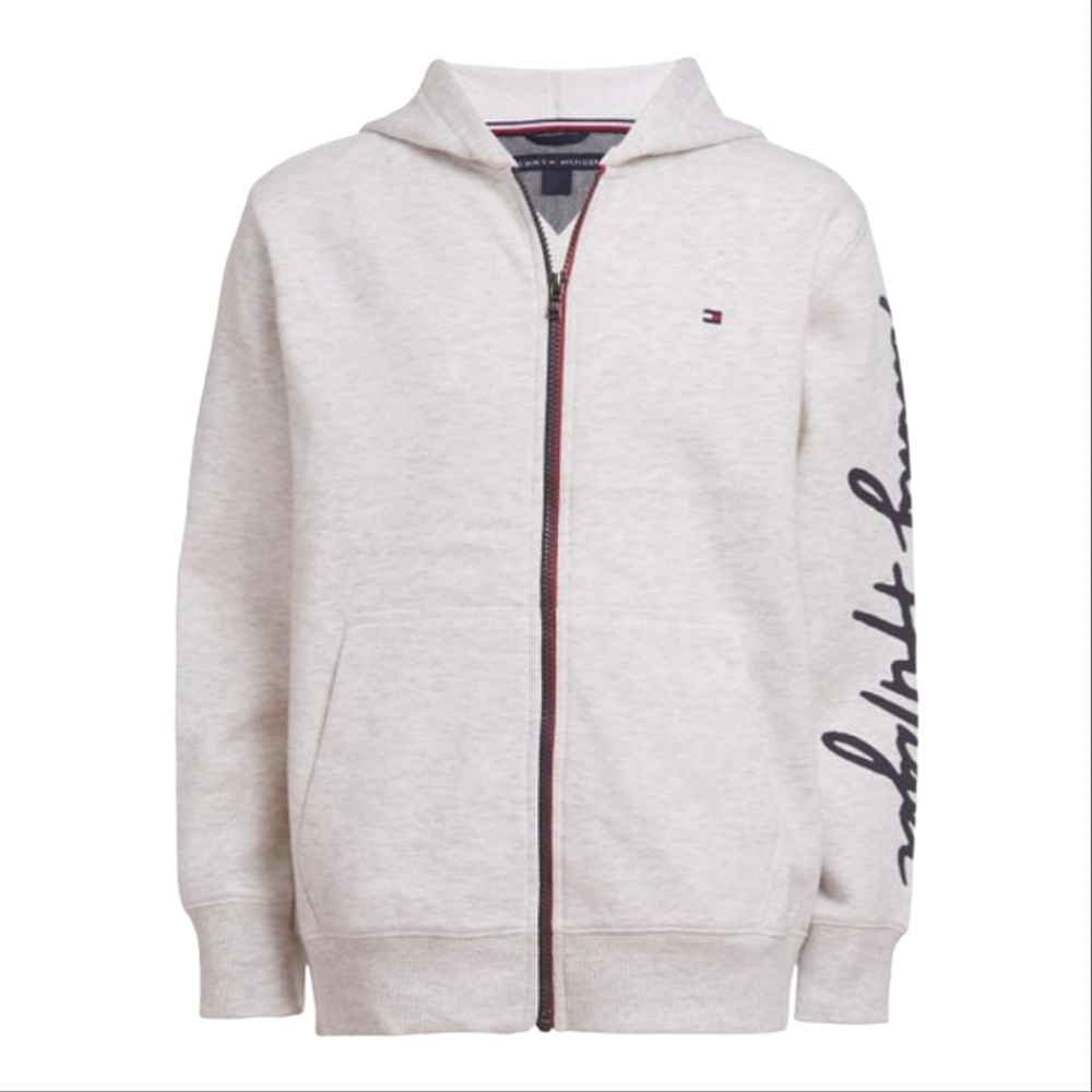 Tommy Hilfiger • Kids Size 10/12 • Zip-Up • Gray • Hooded Sweatshirt